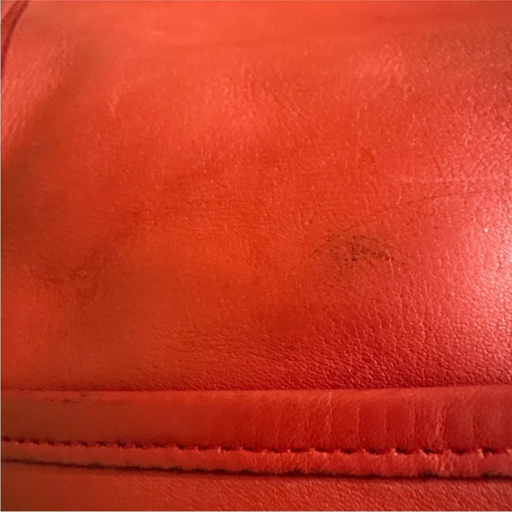 Coach Vintage Fletcher Red Leather Crossbody Made Costa Rica 1996  Style #4150‎